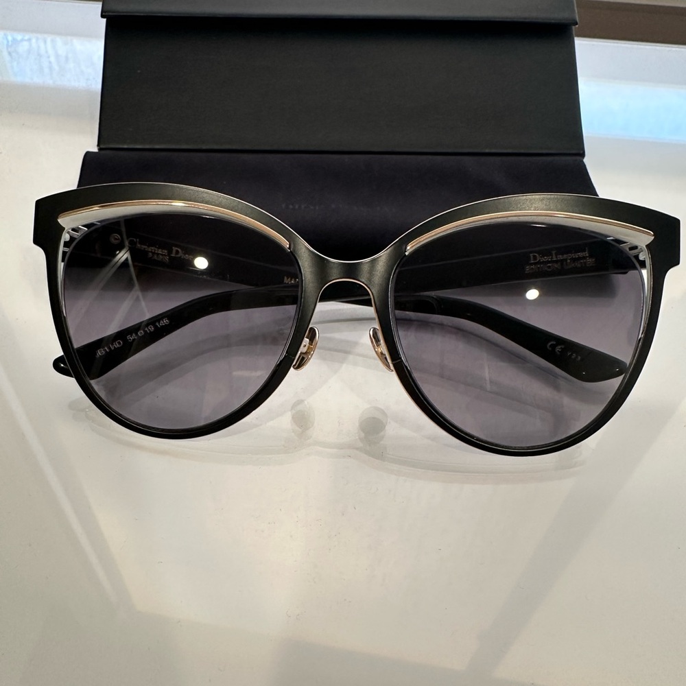 Christian Dior Limited Edition Sunglasses black and white accent